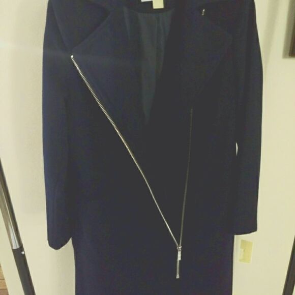 Michael Kors Zipper Asymmetrical Wool Coat - Picture 4 of 6